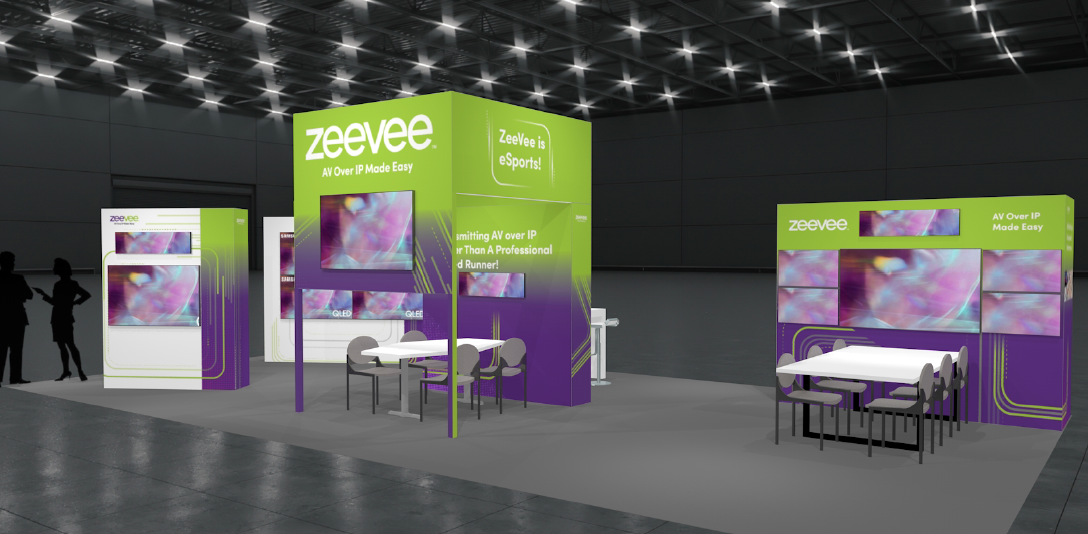 ZeeVee booth infocomm 2024 render